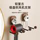 Light retro suction cup hair dryer storage rack double wood ball hair dryer rack texture wood grain no hole storage household