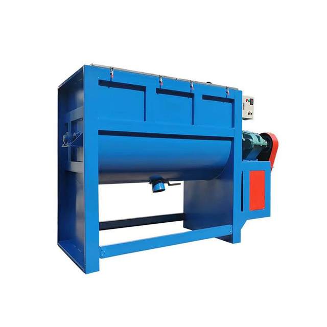 Supply large and large stainless steel real stone paint mixers, horizontal screw-belt electric high-power mixer mixers