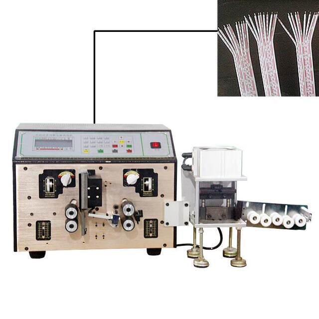 Fully automatic computer cable air cable machine multi-spec multi-wire stripping machine cable 2-head split-wire split-cut wire cutting machine