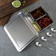 Stainless steel seasoning box commercial seasoning box with lid ingredients box kitchen seasoning box sample box seasoning storage box