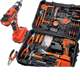 Tools, household electric drill set, multi-functional hardware, home tool box, all electrician special home repair car, TTN large load