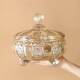 Nordic style glass fruit tray candy jar creative household dried fruit tray with lid fashionable storage storage jar