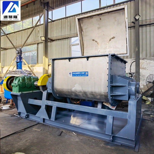 Electric heating vacuum kneader Space mud ultra-light clay kneader Stainless steel screw extrusion kneader