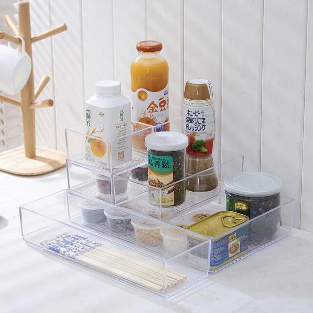 Household kitchen free combination drawer storage box partition box tableware storage grid partition partition sorting box