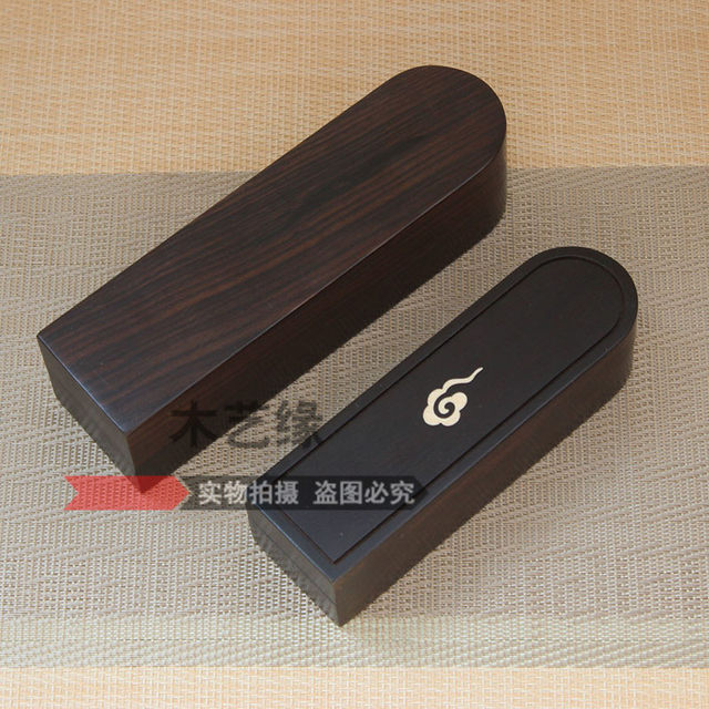 High-end whole wood trough mahogany seal and purple sandalwood solid wood private seal box with ink lattice portable seal storage box