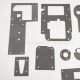 Four-needle six-wire seam sealing gasket, curved arm-type seam oil sealing gasket