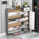 #Home light luxury shoe cabinet full solid wood household door trunk simple modern large capacity storage door shoes