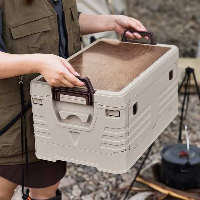 Outdoor storage box for household dustproof portable foldable large camping box car storage box plastic