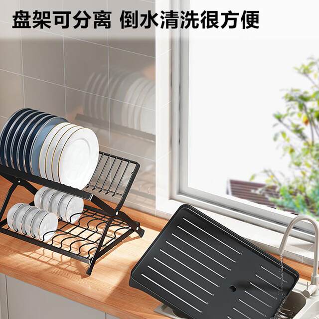 【折扣价】厨房双置层碗碟沥水架型碗筷收纳沥水物架台面碗水槽沥