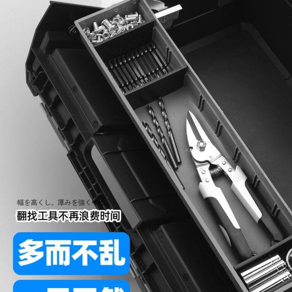 绿林双开手提式工具箱收纳盒家用多功能维修大号车载五金工业级