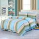 New striped old coarse cloth four-piece set encrypted thickened double bed sheets and bedding can't afford the ball