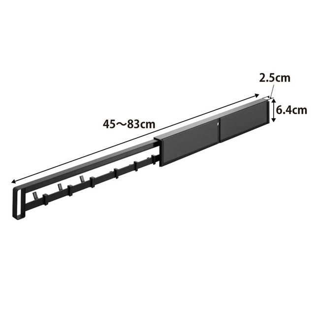 Retractable gap hook without punching kitchen cabinet shelf refrigerator side hang pull magnetic absorption shelf