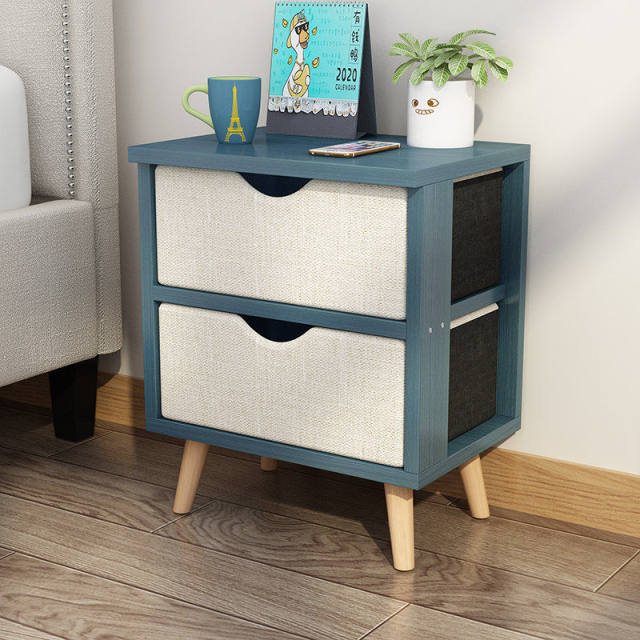 Nordic bedside table bedroom bedside storage cabinet simple storage rack multi-layer economical storage cabinet Xiaoyiheng