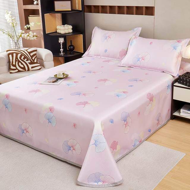Ice silk mat three-piece set machine washable naked sleeping style bed air conditioning mat single and double summer sheet folding soft mat
