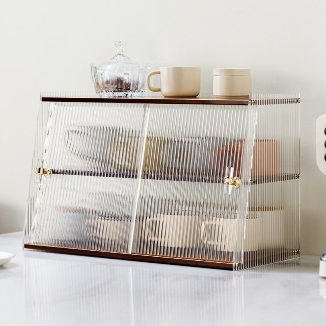 Acrylic desktop storage box cup storage rack kitchen dining table water cup N tea utensils tableware storage rack storage