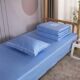 New national standard deep blue lake blue three-piece set unit dormitory single bed sheet quilt cover printed bedding