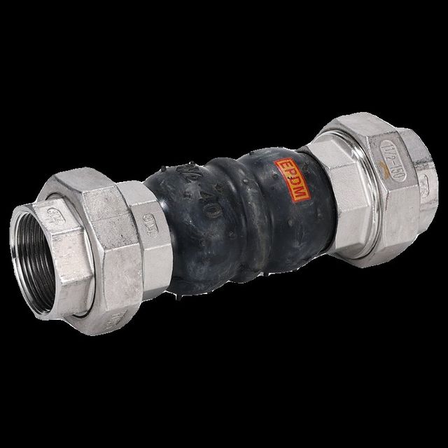 304 stainless steel wire-buckle rubber soft joint, internal thread movable rubber joint, telescopic shock absorber