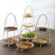 Pure handmade bamboo weaving products, baskets, multi-layer household storage baskets, desktop fruit baskets, bamboo basket refreshment trays