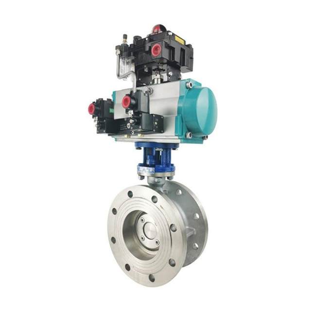 Pneumatic hard sealed three-eccentric flange butterfly valve 643-16 Double-acting single-acting high temperature resistance