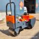 Small car road roller with working weight of 1 ton, engineering double steel wheel compactor, vibrating diesel floor mill