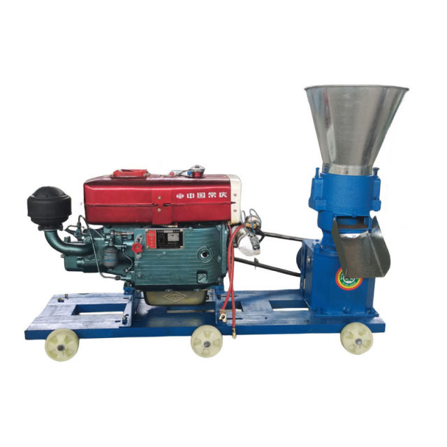 Beanstalk corn feed pelletizer oil cake soybean meal chicken feed pelletizer diesel engine feed pelletizer