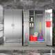 Stainless steel cleaning cabinet Home school sanitary cleaning cabinet Classroom balcony mop broom tool storage cabinet