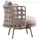 Outdoor sofa leisure pomelo set rattan woven combination design house teacher courtyard wooden 59 villa balcony model single rattan chair home