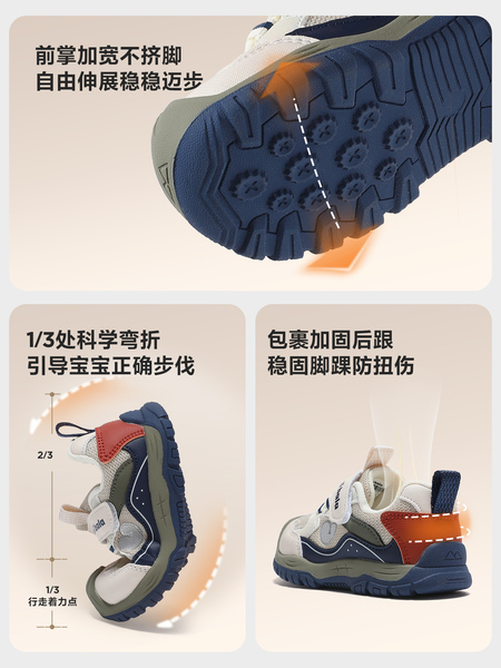 迷你巴拉巴拉儿童鞋子2026秋季新款男童透气运动鞋网面宝宝学步鞋 — 4