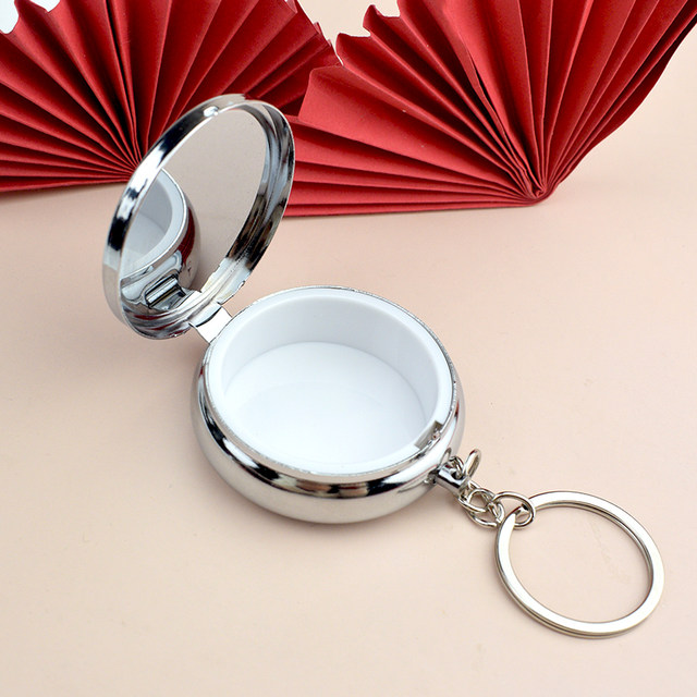 Mini small medicine box jewelry box storage box travel portable peony pill box keychain