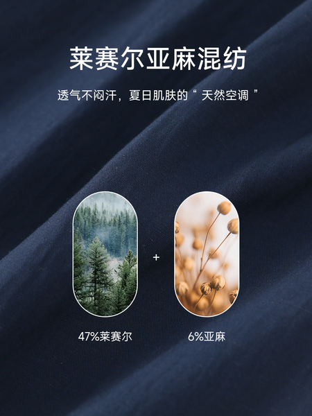 孕之优品孕妇阔腿裤夏薄款莱赛尔凉感亚麻休闲裤冰丝垂感孕妇裤子 — 5