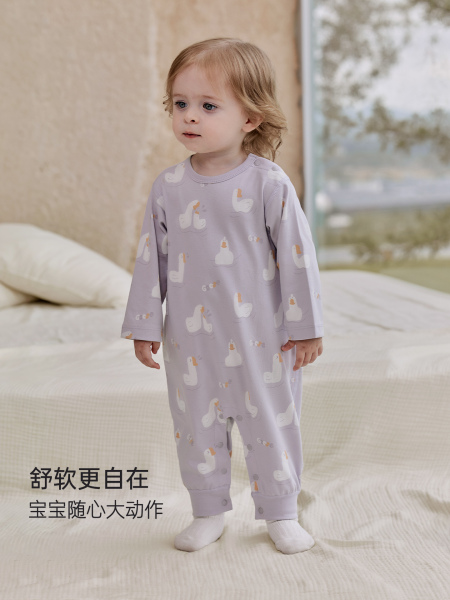 婴儿连体衣纯棉秋装男宝春秋外出服女童四季幼儿哈衣百天宝宝衣服 — 3
