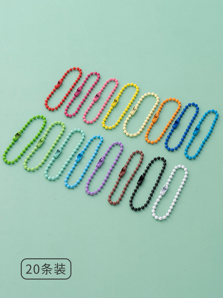 20 PIECES OF DIY JEWELRY ACCESSORIES COLOR LACQUER BEAD CHAIN WAVE BEAD CHAIN CANDY COLOR HANDMADE MATERIAL CANDY COLOR CHAIN