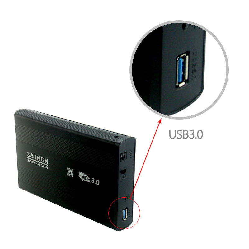 금속 3.5인치 알루미늄 합금 SATA 직렬 포트 - USB3.0 데스크탑 외부 모바일 하드 드라이브 박스 공장 소스