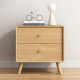 Solid wood rubber wooden bedside table Wasabi style home bedroom bedside simple modern storage cabinet storage cabinet small cabinet