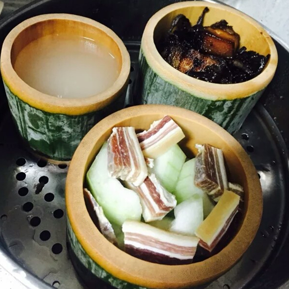 竹筒杯竹碗 已打磨饭蒸桶 新鲜竹桶 餐饮店蒸菜蒸饭 新砍现做竹器