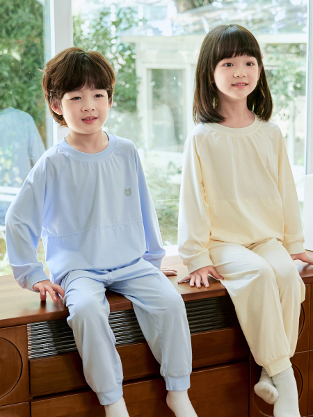 四季款】儿童睡衣男童秋衣秋裤莫代尔棉新款长袖春秋季女童家居服 — 2