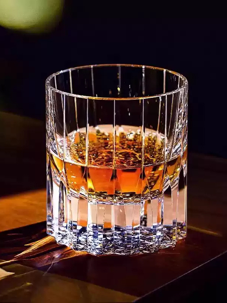 轻奢高档水晶威士忌酒杯高级古典玻璃杯子江户切子杯啤酒杯洋酒杯