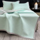 2025 new PE cool jacquard ice silk mat three-piece set machine washable bed sheets air conditioner soft mat summer cool pad