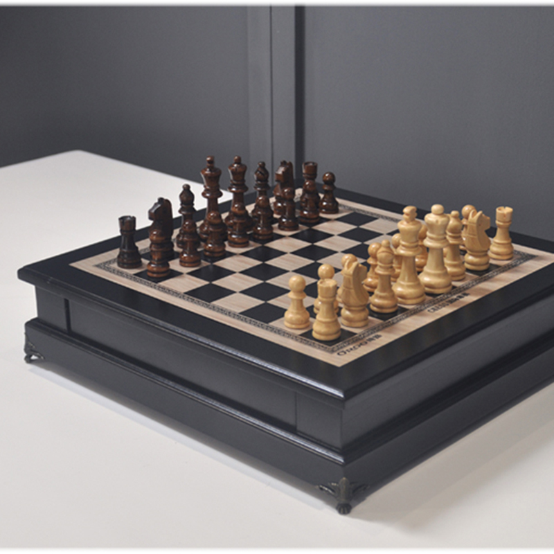 대형 체스 어린이 고급 목조 체스 장식품 장식 베이 창 테이블 무료 배송