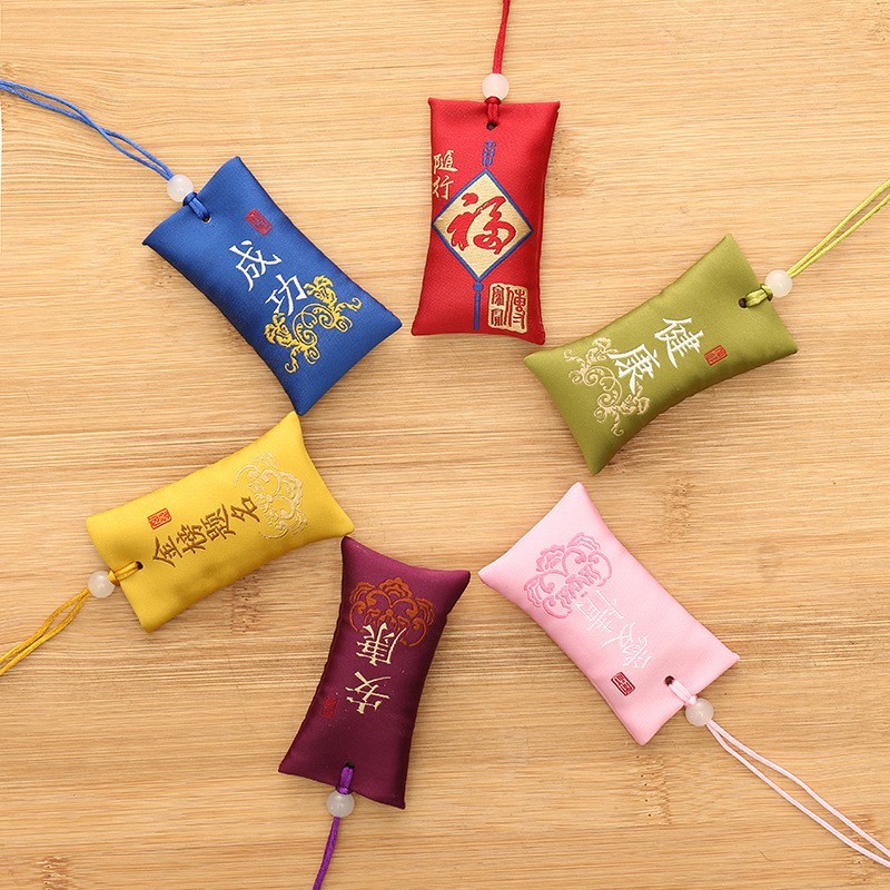 WUTAI SCENIC AREA PING AN YU SHOU SACHET SACHET GOLD LIST TITLE SMALL GIFT SACHET BLESSING BAG PENDANT