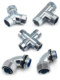 Plastic-covered metal hose joint DWJ45/90 degree right angle elbow Y/T type tee four-way self-solid steel pipe joint