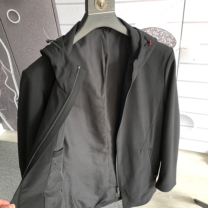 PICK UP THE GOOD STUFF IN THE SPRING OF 2021 THE FOREIGN TRADE FACTORY CUT THE LABEL FASHIONABLE CASUAL HOODED MID-LENGTH THICK WINDBREAKER JACKET