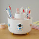 Desktop rotating pen holder large capacity stationery storage box for boys and girls children's desk storage light luxury style high-end