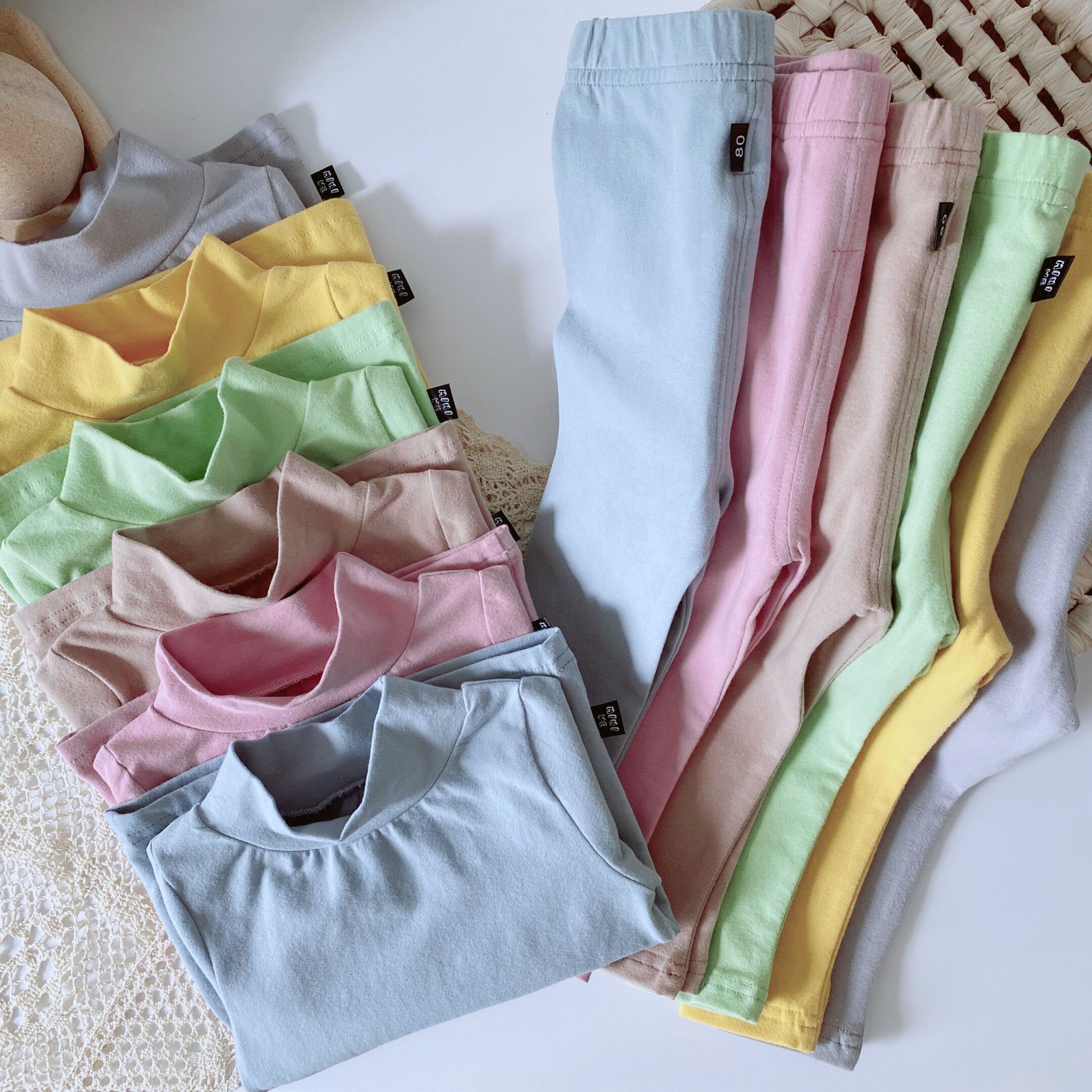 CHILDRENS UNDERWEAR SET COTTON AUTUMN AND WINTER WARM SEMI-TURTLENECK COTTON SWEATER BOYS GIRLS BABY AUTUMN CLOTHES AND AUTUMN PANTS