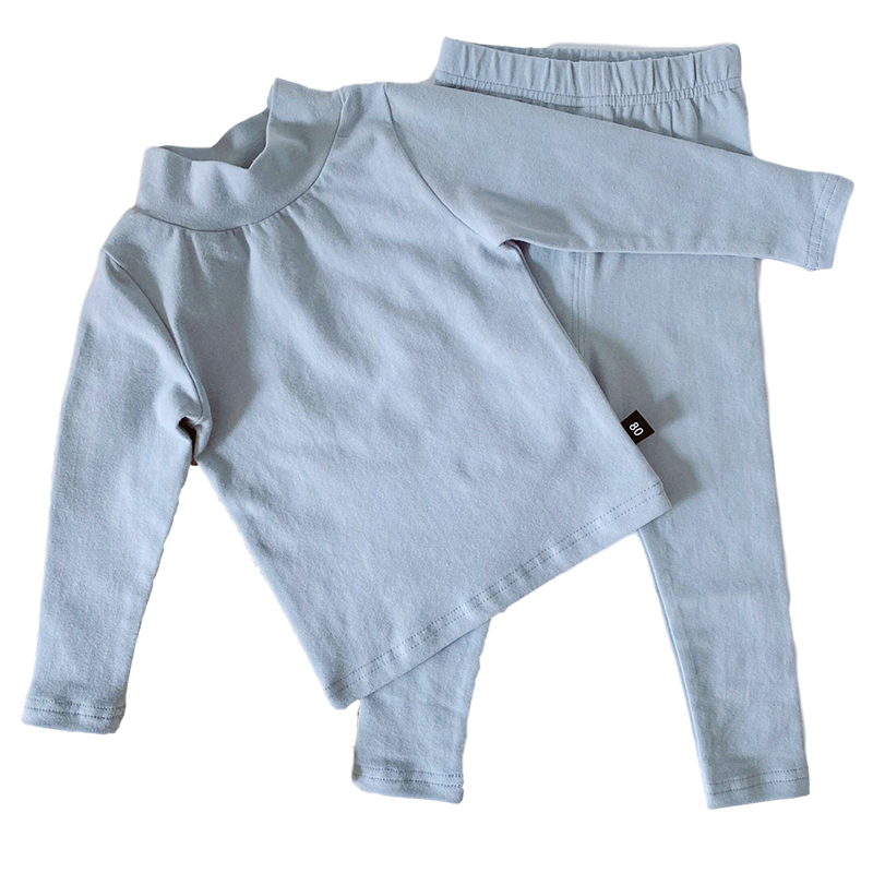 CHILDRENS UNDERWEAR SET COTTON AUTUMN AND WINTER WARM SEMI-TURTLENECK COTTON SWEATER BOYS GIRLS BABY AUTUMN CLOTHES AND AUTUMN PANTS