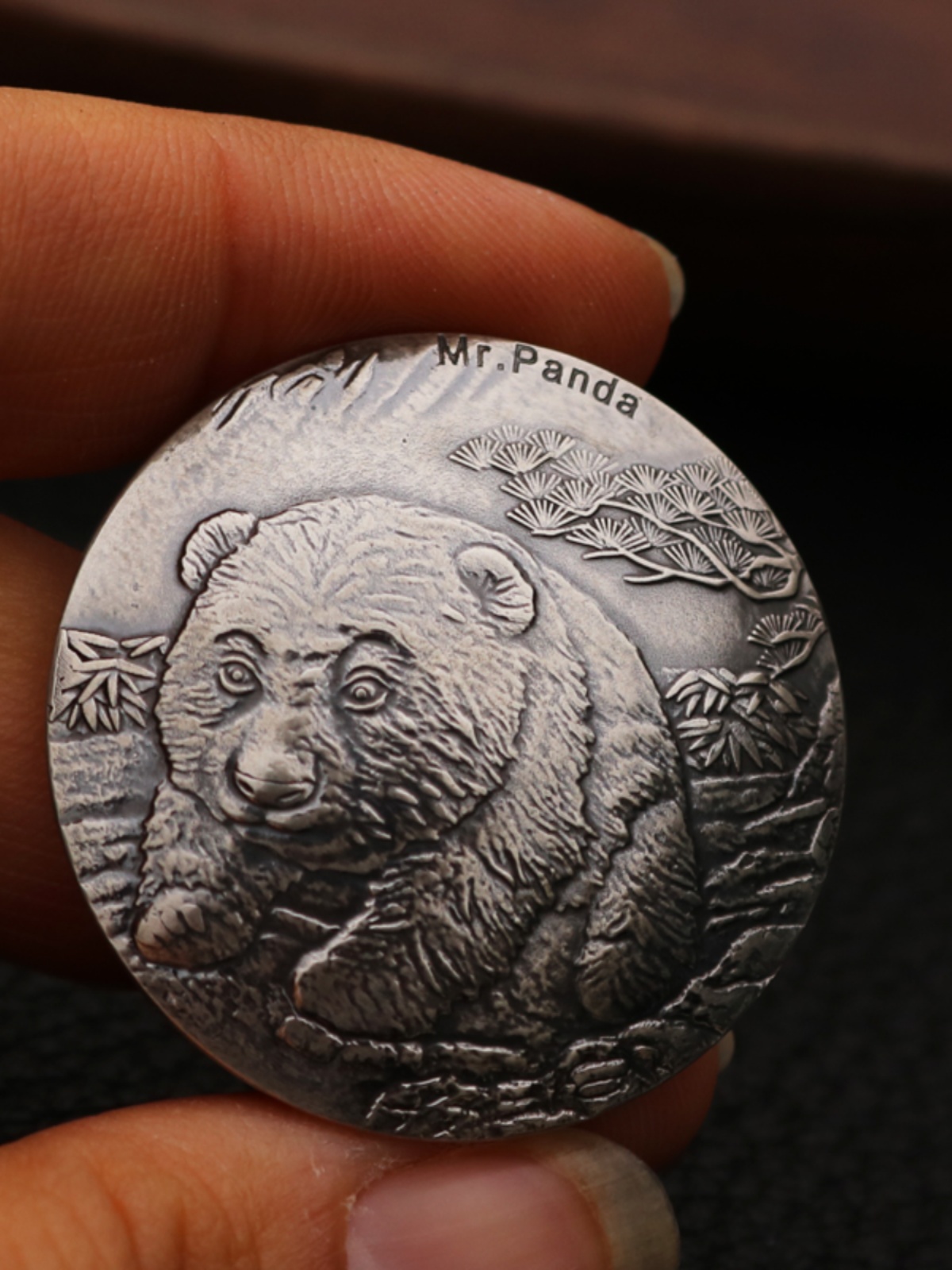 ANCIENT RETRO HANDMADE DISTRESSED PURE BRASS PANDA DECORATION BUCKLE WEALTH CLOTH BUCKLE LEATHER GOODS LUGGAGE PERSONALITY DIY DECORATION