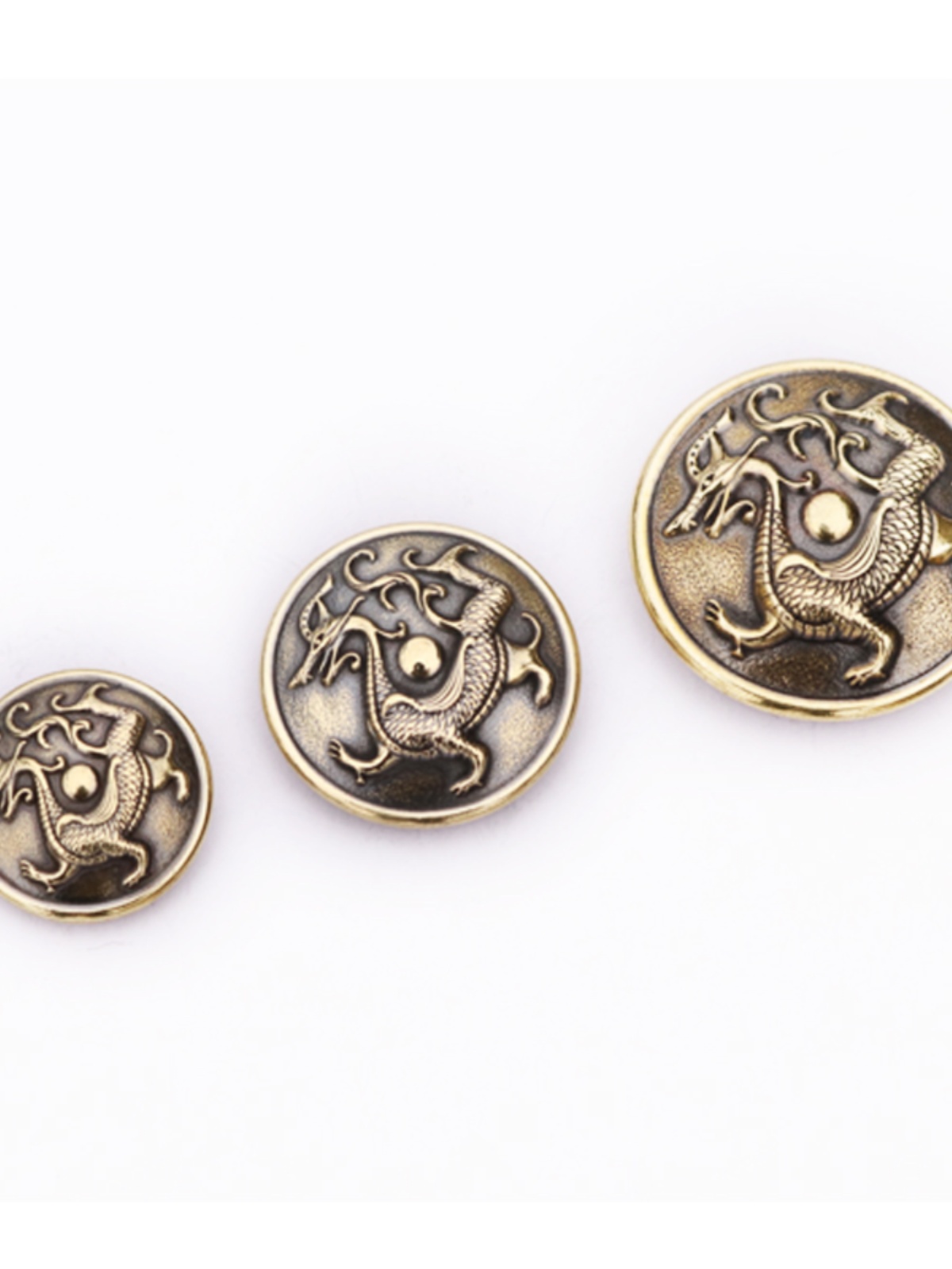 HANDMADE RETRO FOUR GODS AND BEASTS PATRON SAINT BRASS WHITE COPPER WEALTH CLOTH BUCKLE DECORATIVE LEATHER LEATHER CARVING ACCESSORIES