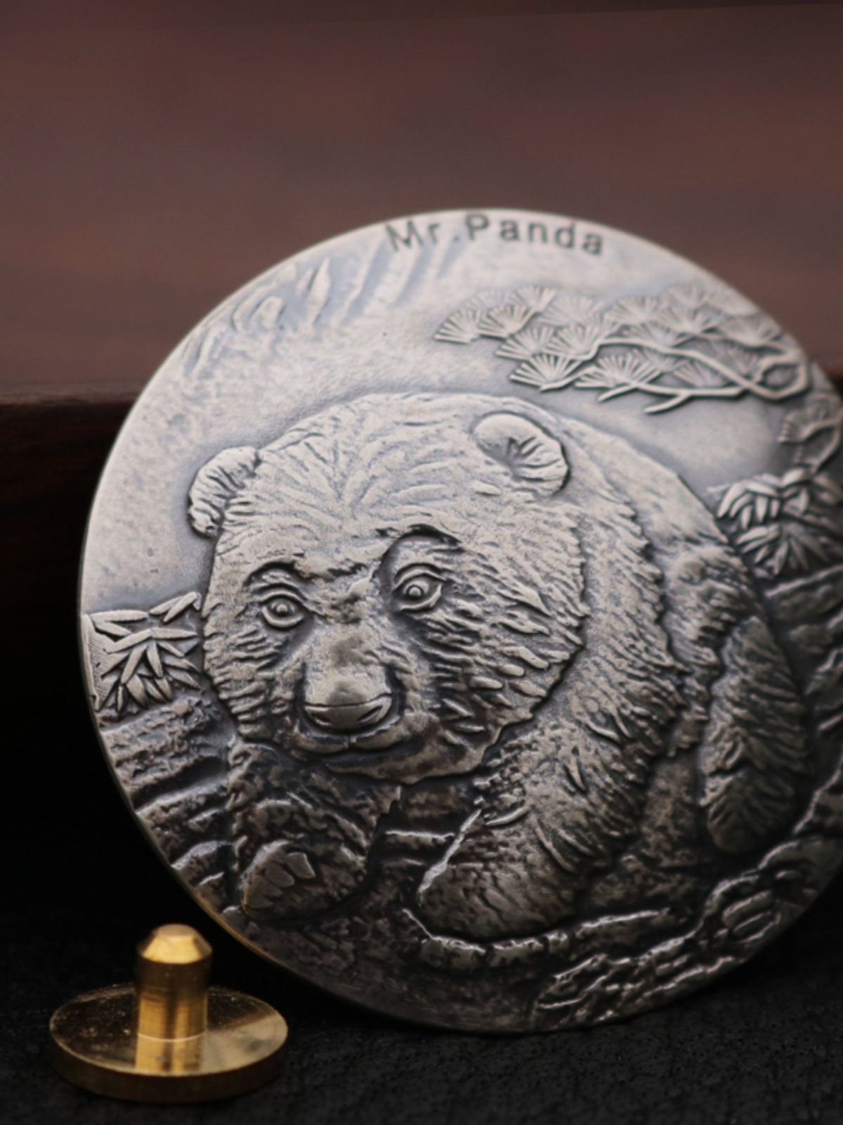 ANCIENT RETRO HANDMADE DISTRESSED PURE BRASS PANDA DECORATION BUCKLE WEALTH CLOTH BUCKLE LEATHER GOODS LUGGAGE PERSONALITY DIY DECORATION