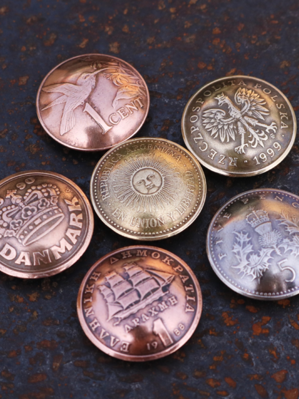 HANDMADE DIY RETRO REAL COIN CLOTHES DECORATIVE BUTTON COIN CUFFLINKS LEATHER GOODS WEALTH CLOTH BUCKLE COIN BADGE 17-18MM