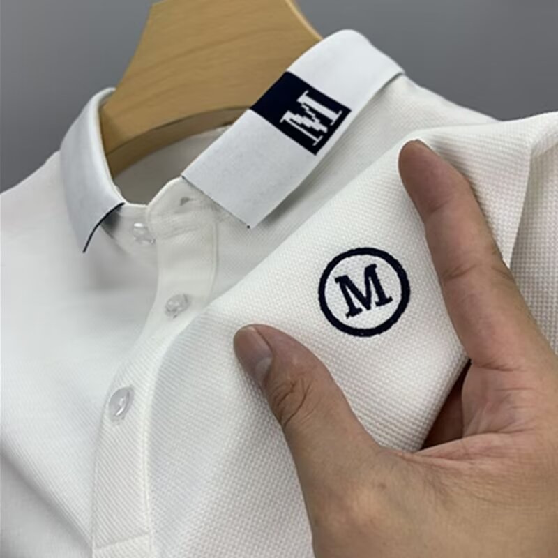 CLEARANCE AND LEAKAGE COUNTER WITHDRAWAL SUMMER BUSINESS POLO SHIRT MENS THIN PLUS SIZE SHORT-SLEEVED T-SHIRT DURABLE HALF-SLEEVED TIDE